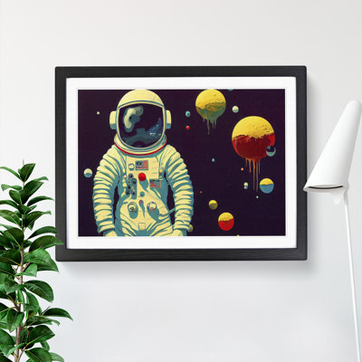 XH1022-6568X Painted Astronaut - Single Picture Frame Print