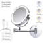 Miroir de salle de bain mural moderne à DEL 8 po avec grossissement 10 fois-133232295