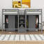 Lits mezzanine simple avec garde-robe et escalier Jaen-1375613237
