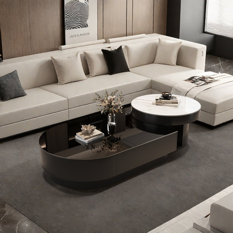 Ensemble de tables basses Luxury, H 11,8 po x L 39,4 po x l 27,6 po