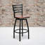 Tabouret de bar pivotant en métal de qualité commerciale avec siège en bois Chafin Hercules Series-31759703