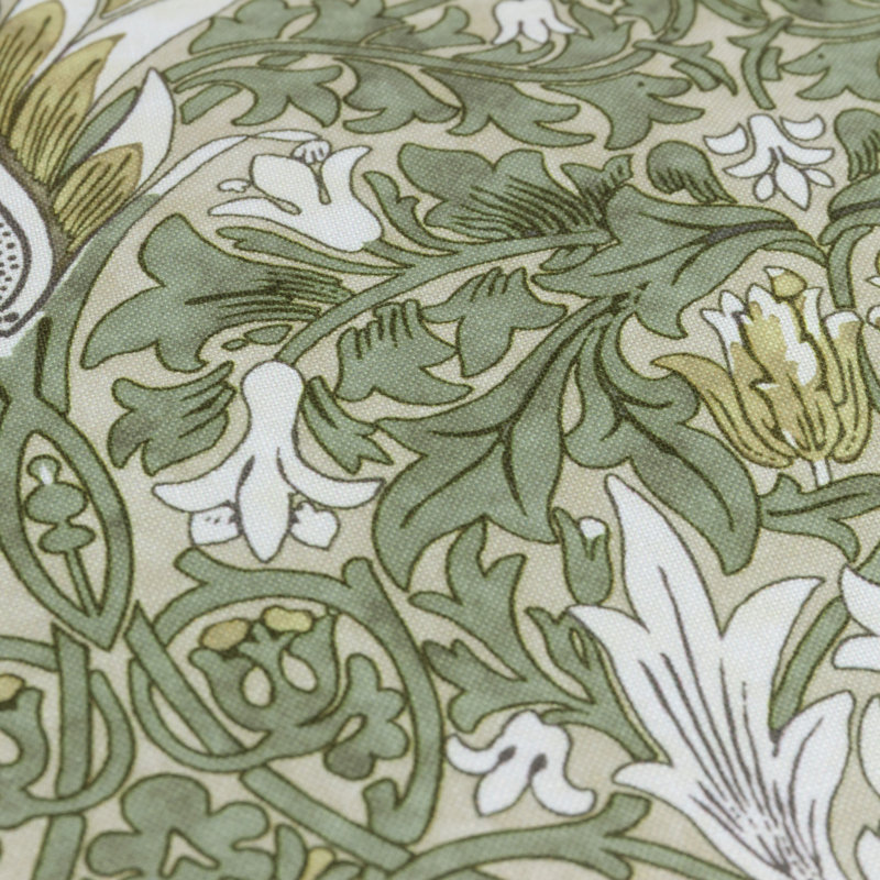 Snakeshead Indoor / Outdoor Floral Rectangular Cushion, Light Green