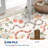 Farmhouse Floral Rug Washable Rug Non Slip Modern Scalloped Carpet, Soft Non Shedding Indoor Carpet, Low Pile Thin Foldable Printed Mat-1434791347