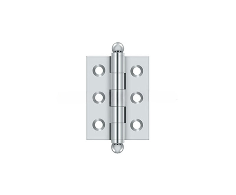 10'' x 10'' Solid Brass Traditional Hinge, Polished Chrome, 2" H x 1.5" W