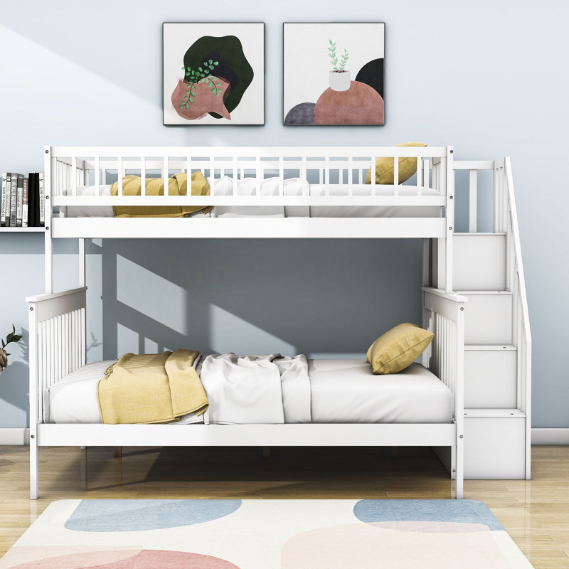 Doniqua Kids Twin Over Full Bunk Bed, White