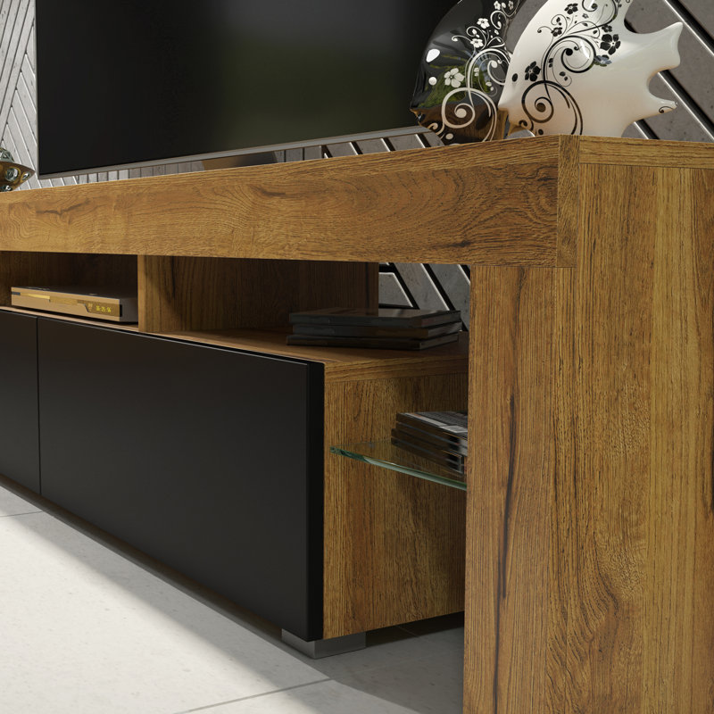 Danialah Unfinished TV Stand for TVs up to 60", Bronze