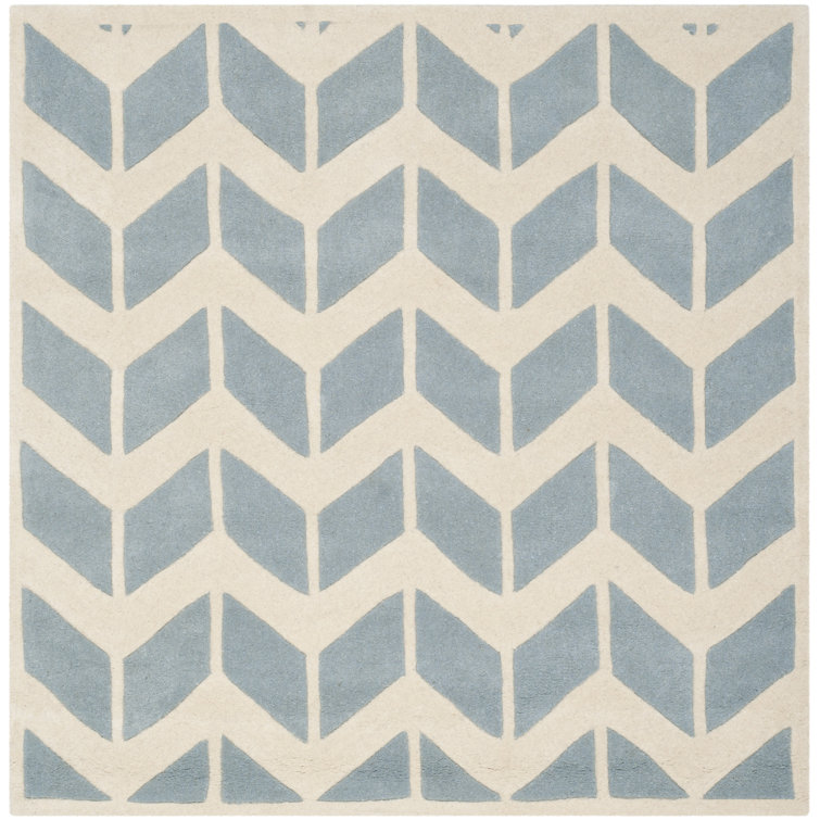 Deedie Hand Tufted Wool Chevron Rug