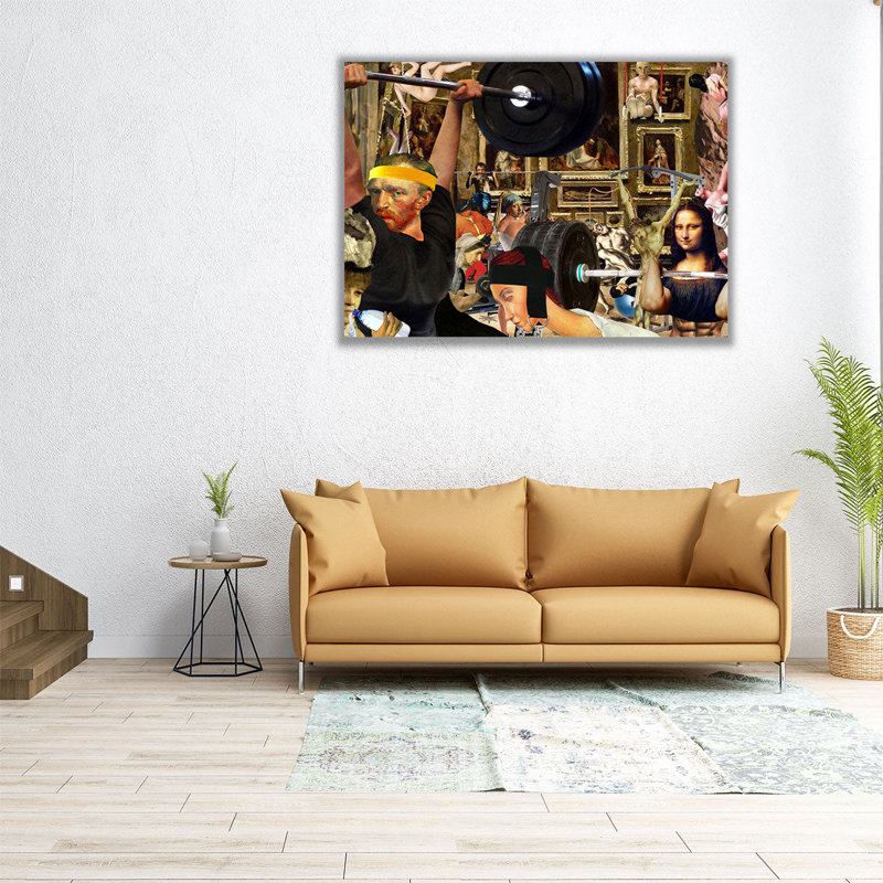 Huile sur pompage - reproduction d'art sur toile, H 18 po x l 24 po