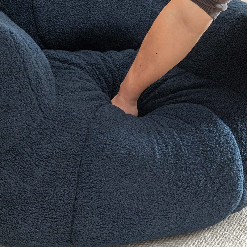 Fauteuil à billes Compression, Ourson bleu foncé