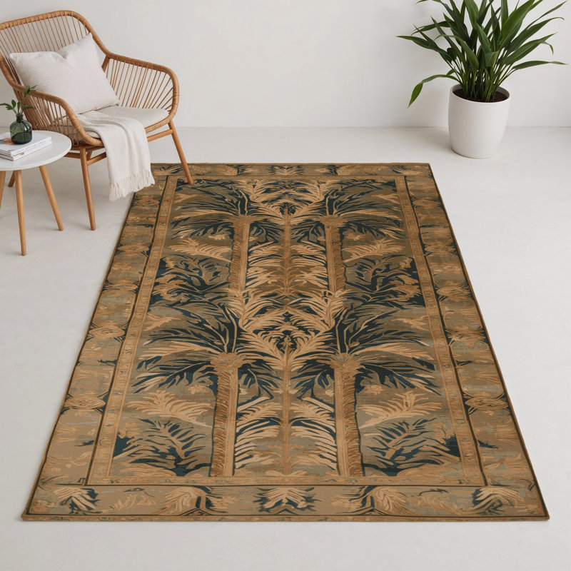 Tapis d'intérieur et d'extérieur brun Persian, Rectangle 9 pi x 12 pi