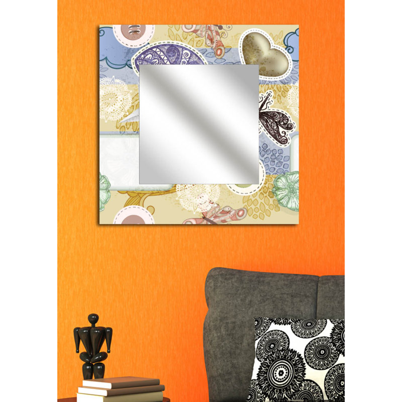 Miroir décoratif élégant avec plexiglas, 19,7 po x 19,7 po | Cadre durable en 100% panneau de fibres à densité moyenne, épaisseur: 0,3 pouce | Idéal pour le salon, la chambre à coucher ou le vestibule, il rehausse n'importe quel espace avec une é