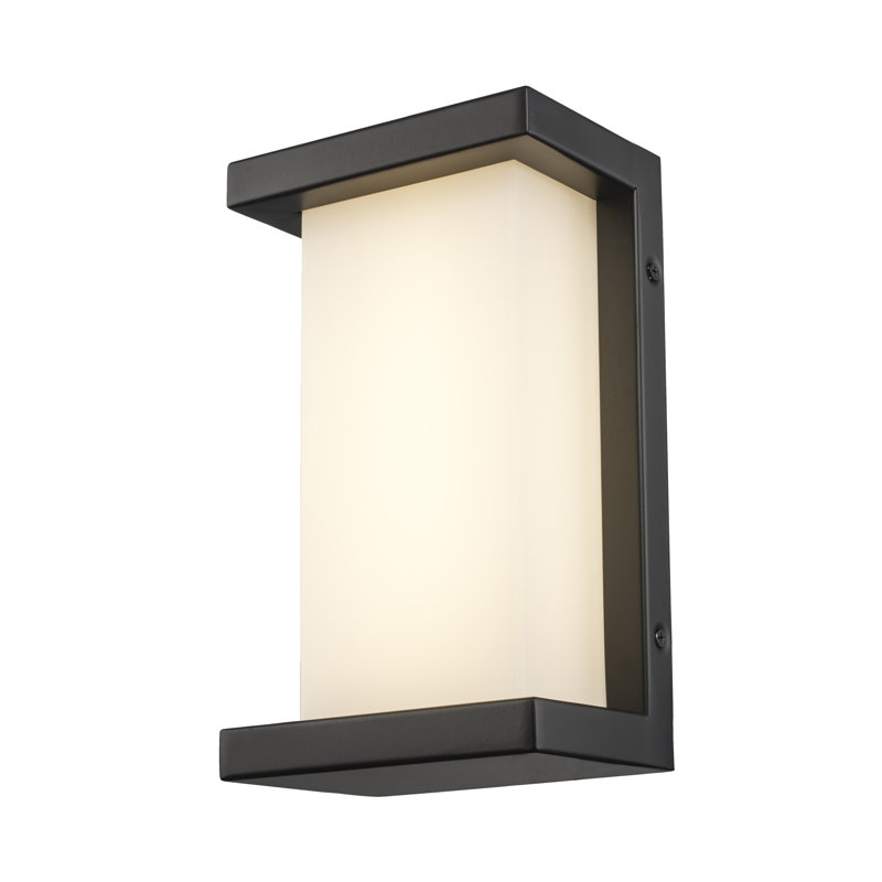 Applique murale d'extérieur Led Fairbank, Noir, H 10 po x l 6 po x P 4 po
