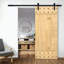 Porte de grange en bois à panneaux avec trousse de quincaillerie d'installation-85994909-85994920