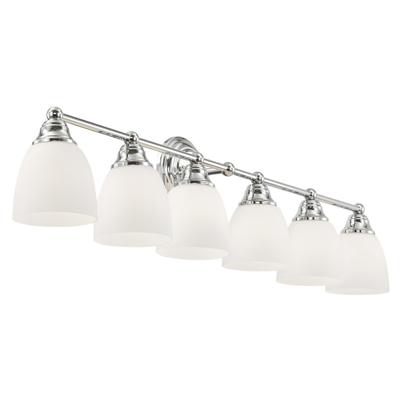 Éclairage de salle de bain à intensité variable 6 lumières Mayday, Chrome poli