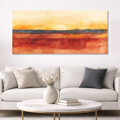 Terracotta Horizon Canvas, Rust Abstract Wall Art, Carlton