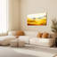 Ensemble de 1 tableau abstrait de paysage de montagne sur toile tendue-1675358460