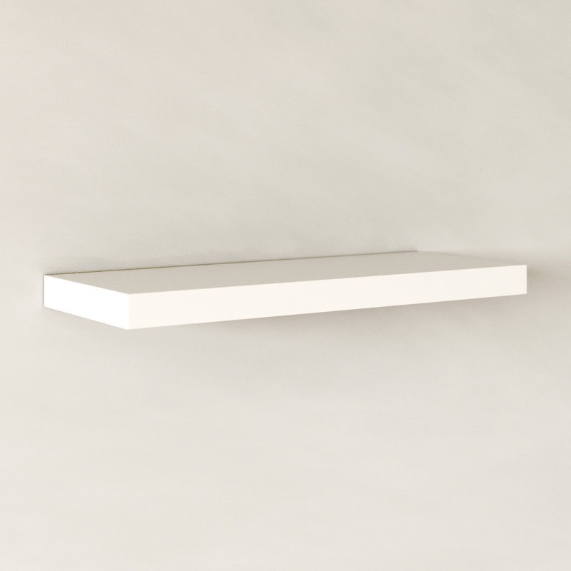 3 Piece Floating Shelf, 4cm H x 60cm W x 23.5cm D, White