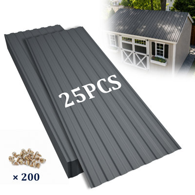 25 panneaux de toiture en PVC ondulé pour toitures extérieures et murs