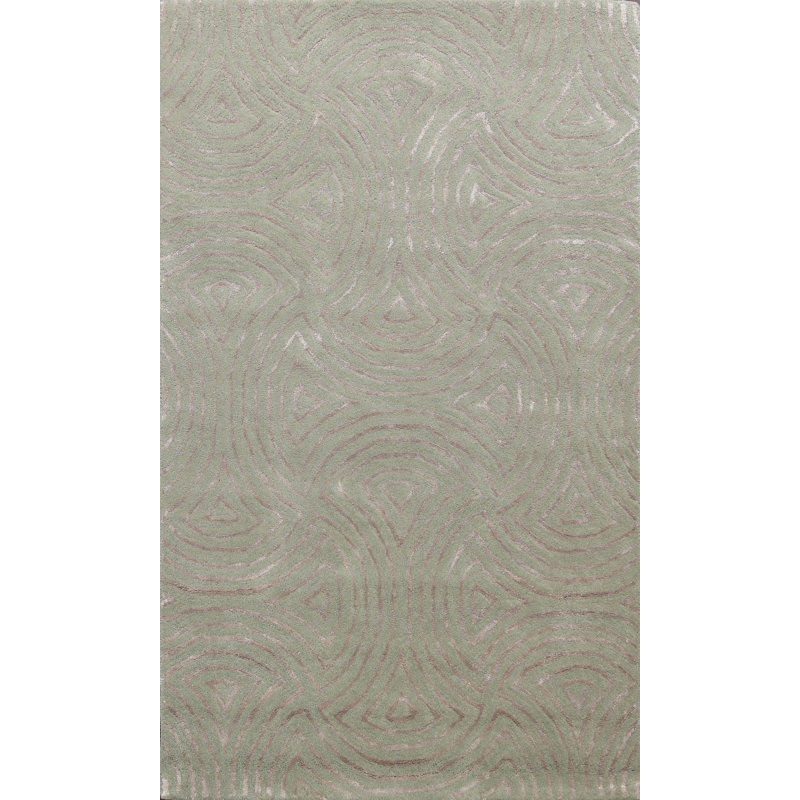 Tapis turquoise en laine/soie Touffeté à la main Pall