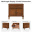 Table de chevet ChargeNest Farmhouse avec station de charge USB et ports de type C-130594722