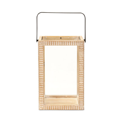 Aber Ridge Patterned Wood Lantern