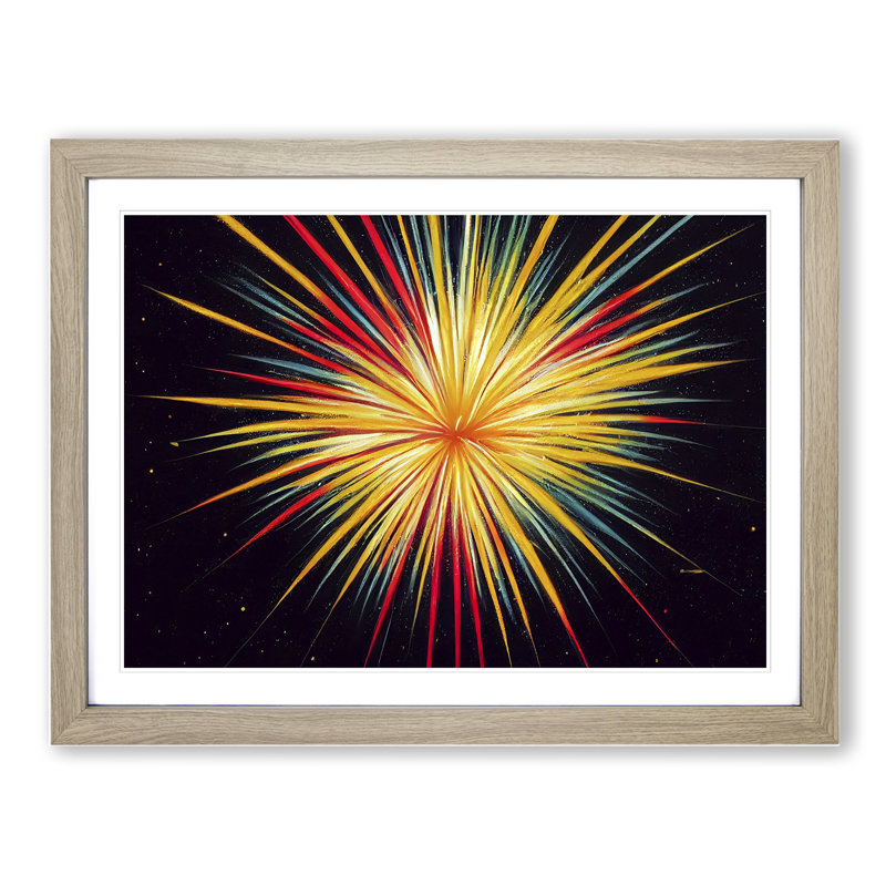 An Enchanting Firework - Framed Print, Oak
