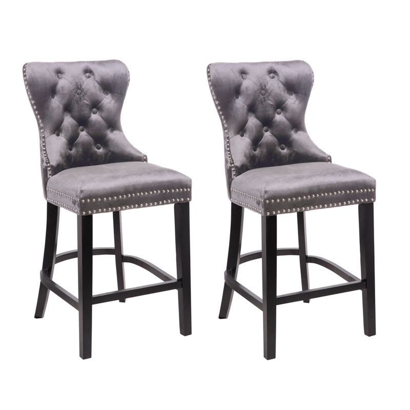 Tabouret de comptoir 26 po, gris