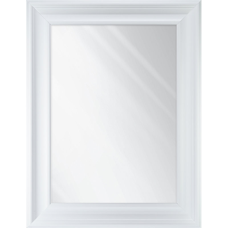 Enfield Plastic Flat Mirror, 58.2 cm H x 148.2 cm W, White