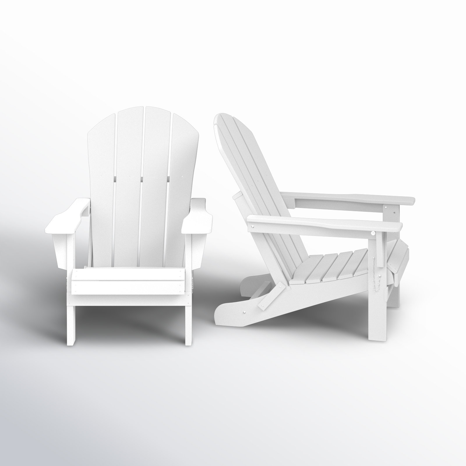 Laguna Foldable Outdoor Adirondack Set, White