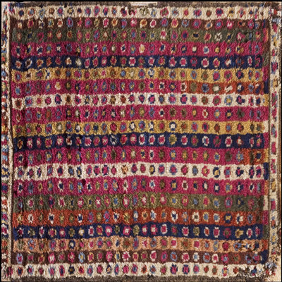 Tapis antique en laine multicolore Yastik