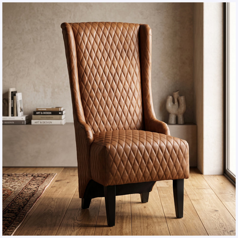 Faux Leather Accent Chair