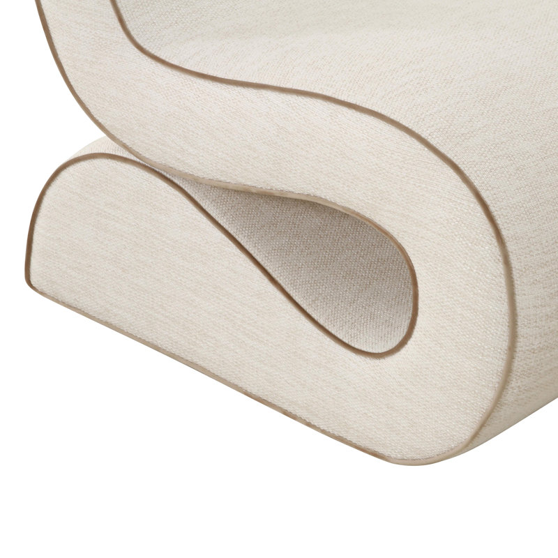 Senna Speckled Boucle Accent Chair, Cream