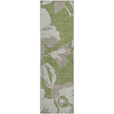 Premium Machine Washable Prisco Olive Rug