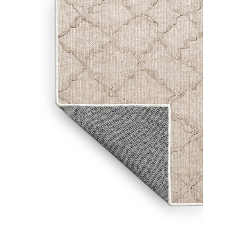 Tapis beige lavable à la machine, Rectangle 8 pi x 12 pi