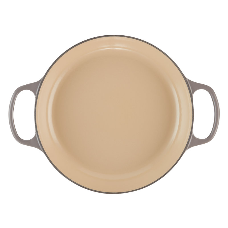 Le Creuset Signature Enameled Cast Iron Braiser with Lid, Oyster, 3.5 quarts