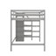 Lit mezzanine double avec garde-robe et escalier-987681279