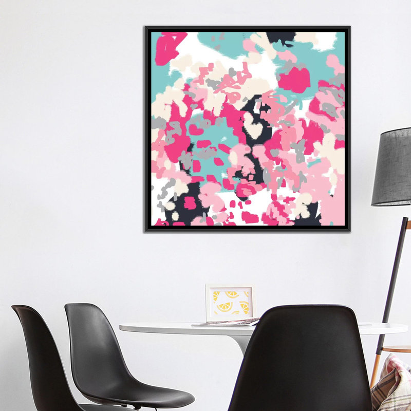 « vivi », impression sur toile, H 18 po x l 18 po x P 1,5 po, Toile avec cadre noir