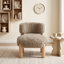 Chaise d'appoint rembourrée en tissu Lana