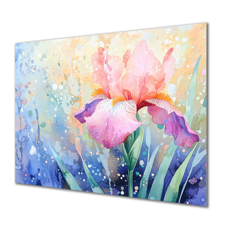 Summer Glowing Symphony Of Iris II - Irises Metal Wall Art Decor, Traditional Metal Print, 30" H x 40" W x 0.84" D
