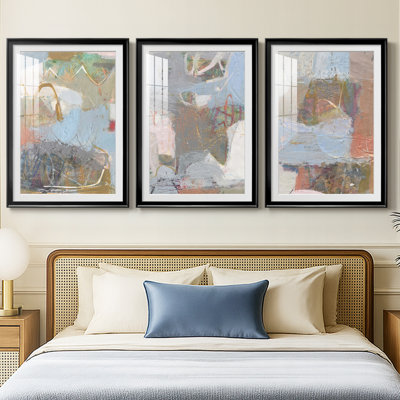 Minim I  -Custom Framed  Premium Print W Matt - 3 Pieces