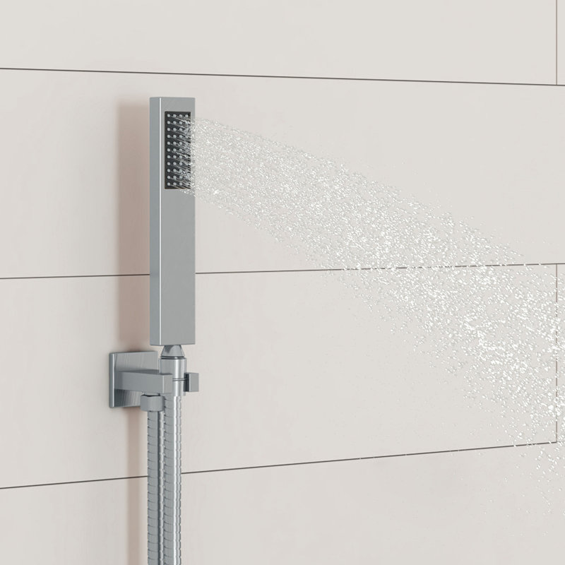 Brushed Nickel Multi-Head Rain Shower System with Handheld