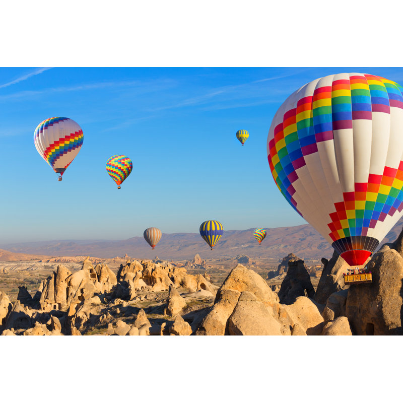 Balloons Over Cappadocia. by Cobalt88 - Wrapped Canvas Print, 30cm H x 46cm W x 3.8cm D