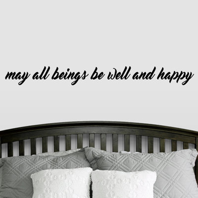 Adhésif décoratif "May All Beings Be Well and Happy"