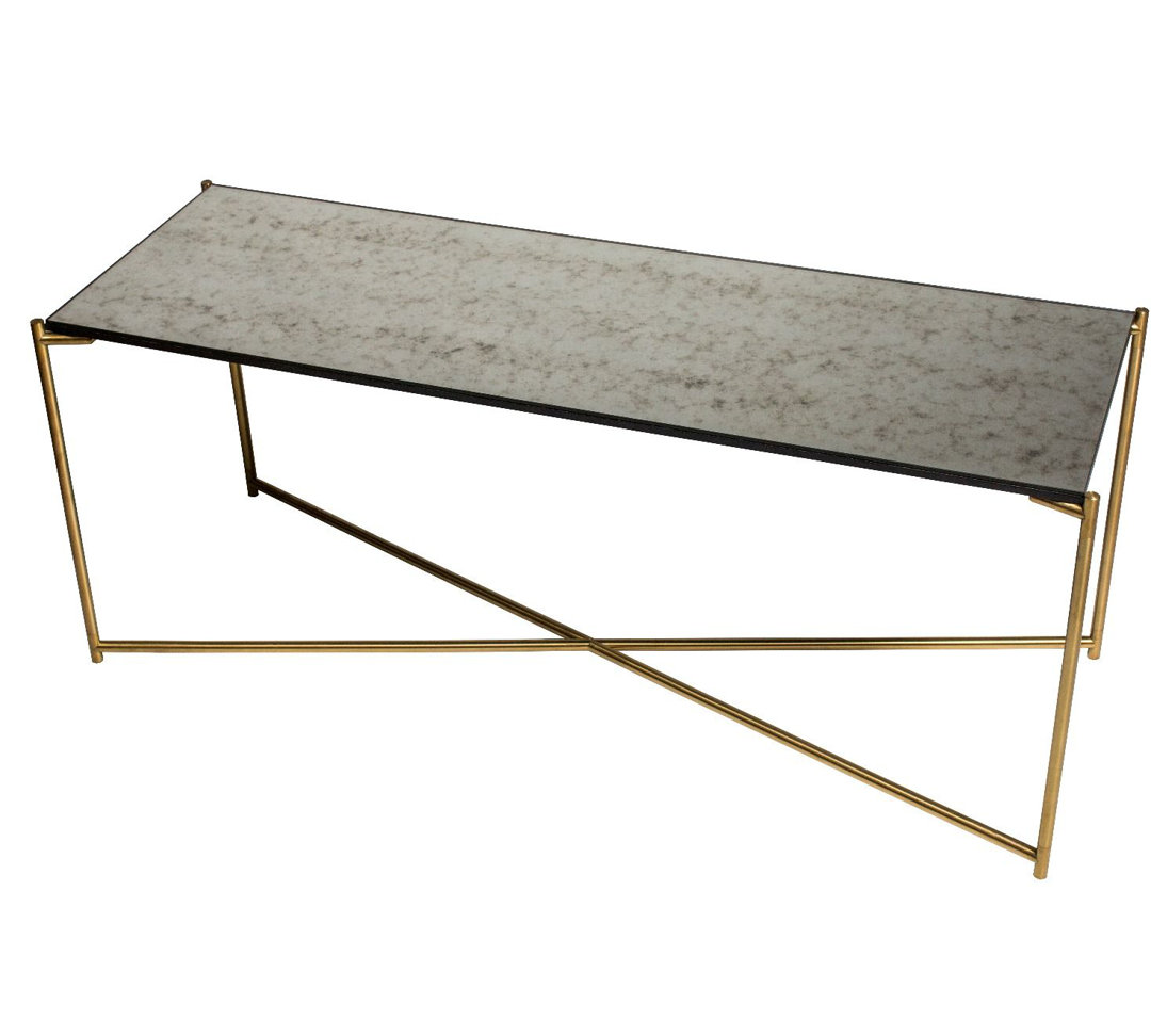 Bedell Glass Top Console Table