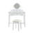 Compact Makeup Vanity Table With Reversible Mirror, Dressing Table Set With Stool, Space-Saving Beauty Station For Small Places