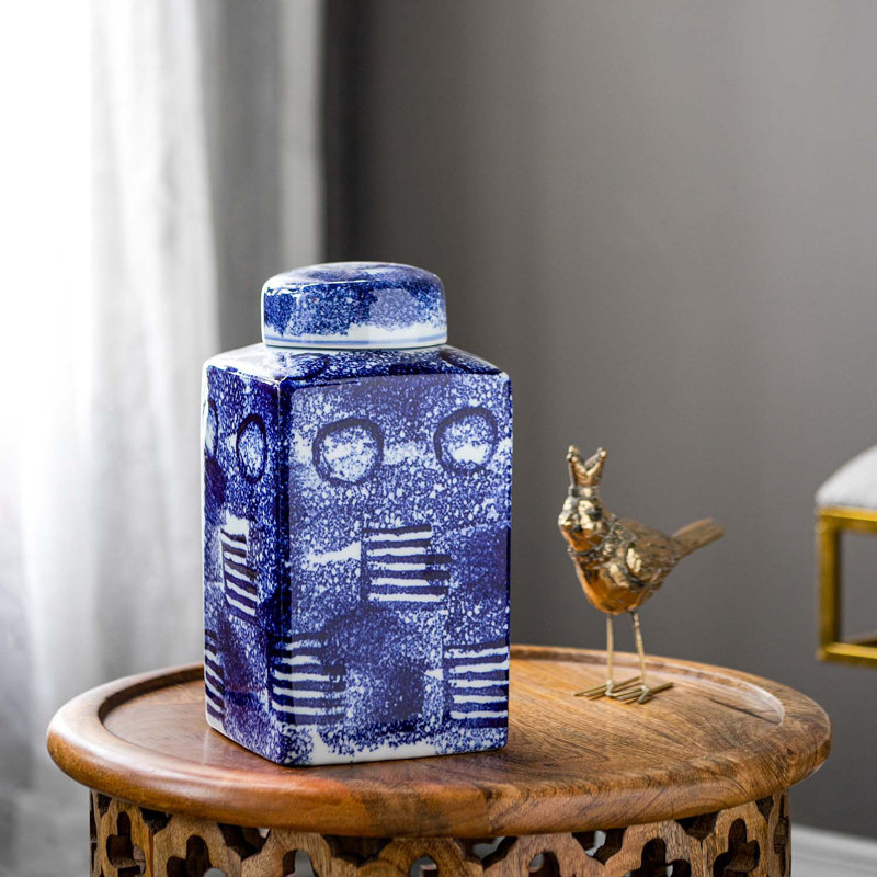 Ginger Jar, 10" H x 5.5" W x 5.5" D