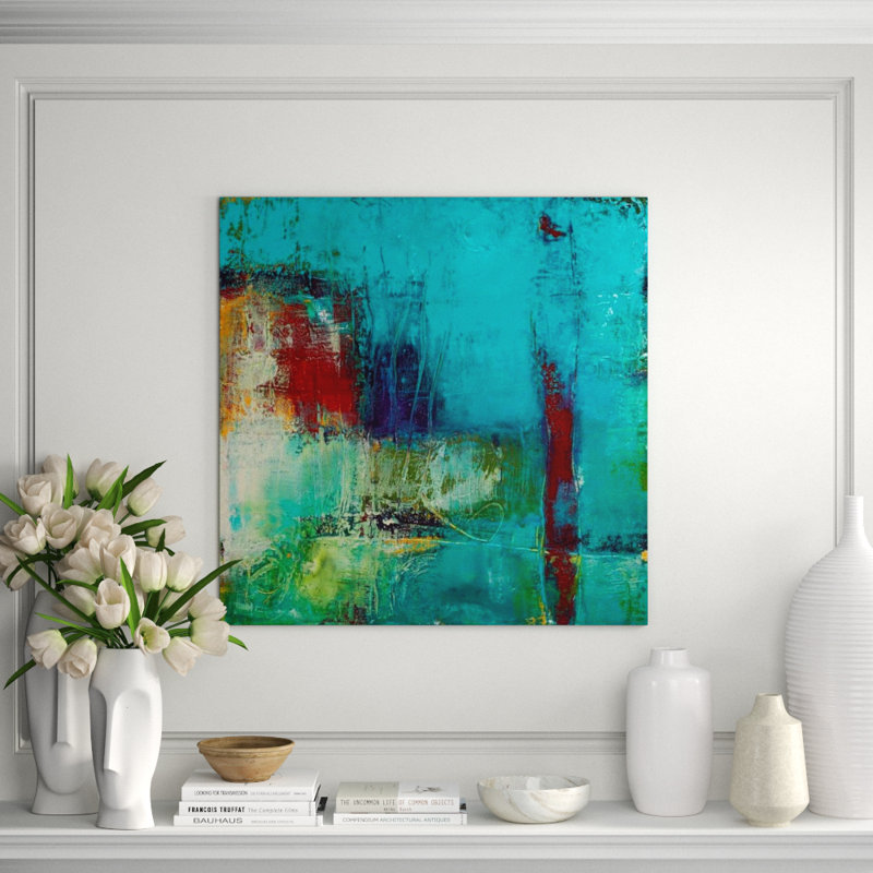 Mighty Ocean II Painting by Ann Golumbuk, 30" H x 30" W x 1.5" D, Plexi