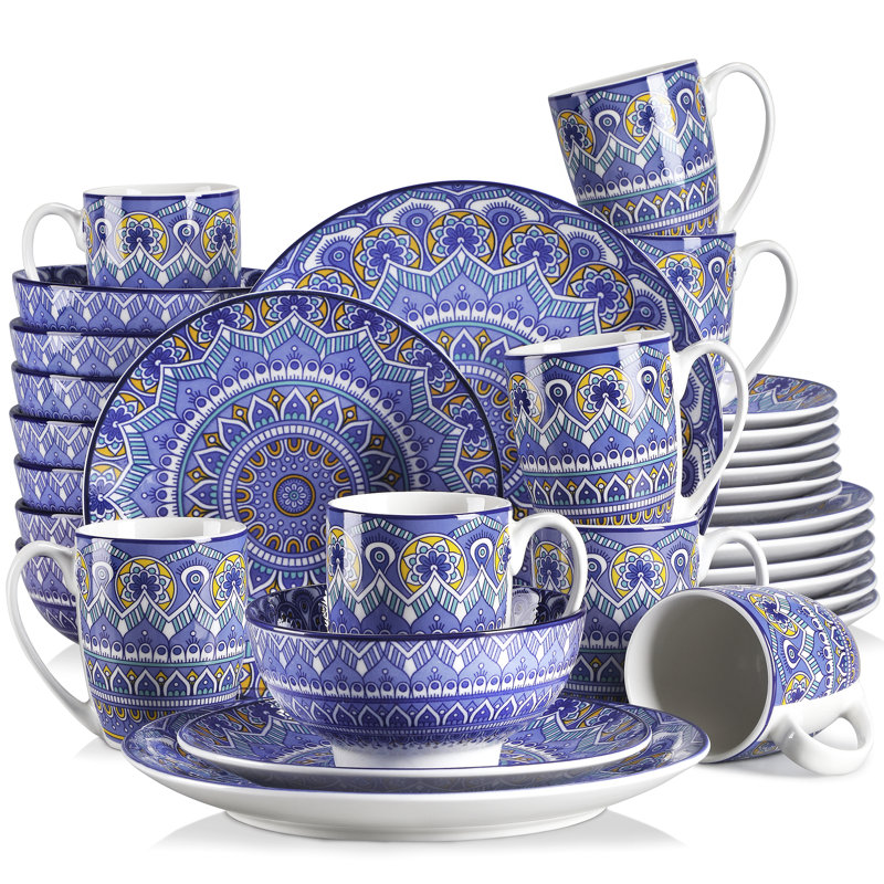 32 Piece Dinnerware Set, Service for 8 , Sapphire