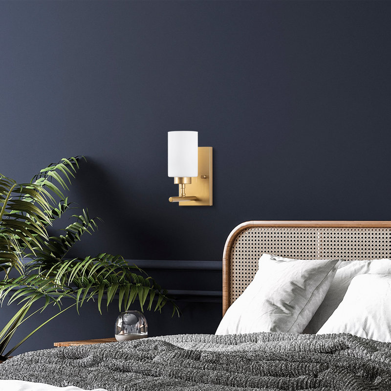 Glamorous Wall Lamp, Gold Metal Body, 4.7 x 6.7 x 9.8 inches | Elegant Glass Cap (3.9 in Diameter x 5.9 in Height) | E27 Socket, Max 40W, IP20 | Perfect for Hotel & Scandinavian Decor, Stylish Lighting Solution