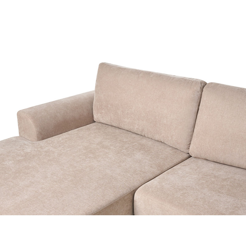 3 Seater Sofa Bed, Left Hand Facing, Light Brown